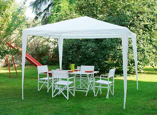 Gazebo in ferro quadrato PORTA 3x3 m (non pieghevole)