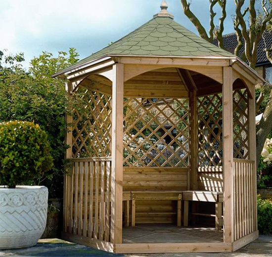 gazebo in legno da giardino