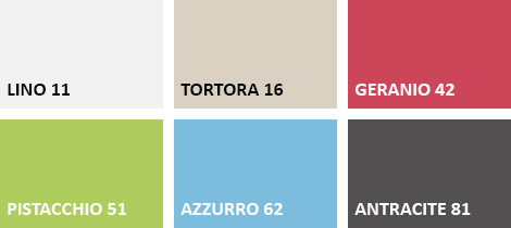 Lista colori sedia GINEVRA