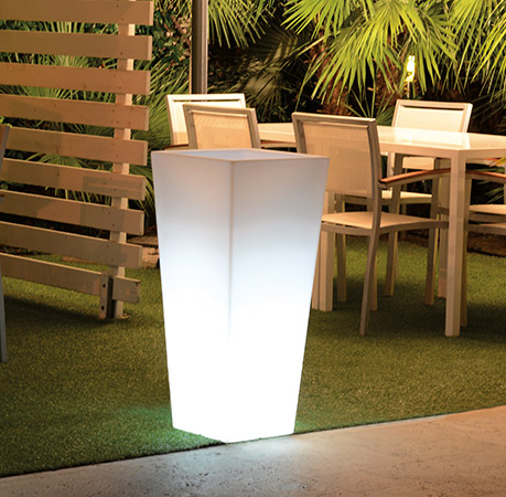 Vaso luminoso da giardino in polietilene HYDRUS