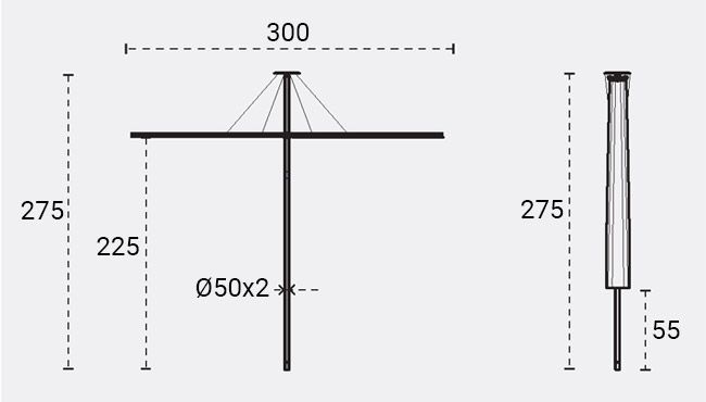 ombrellone infina quadrato umbrosa