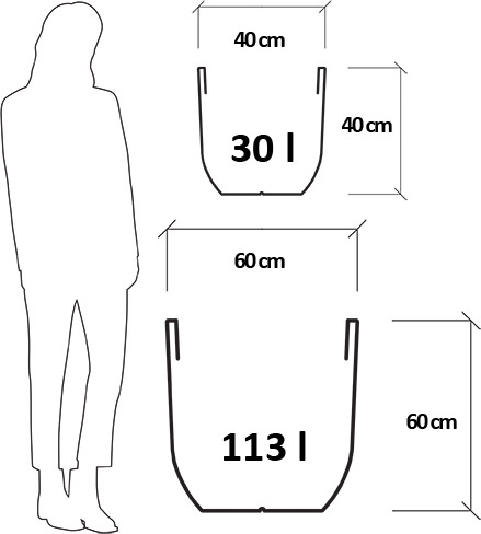 Dimensioni Vaso da esterno in resina ANNICA