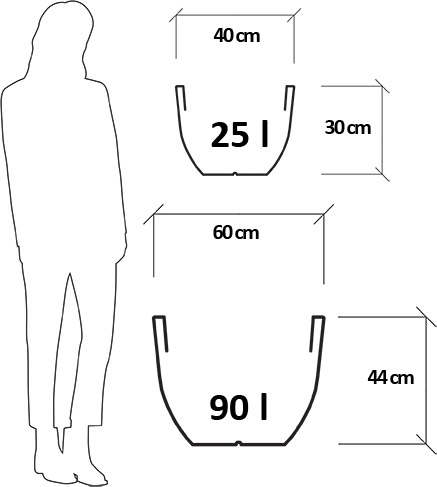 Dimensioni Vaso da esterno in resina VERONICA