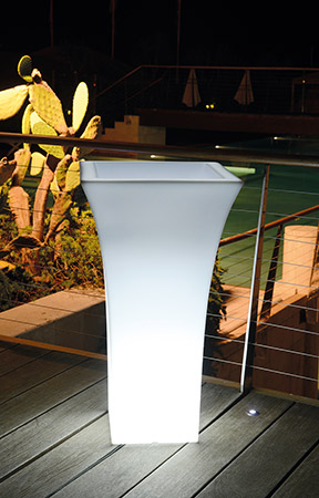 Vaso luminoso da esterno in polietilene PATIO