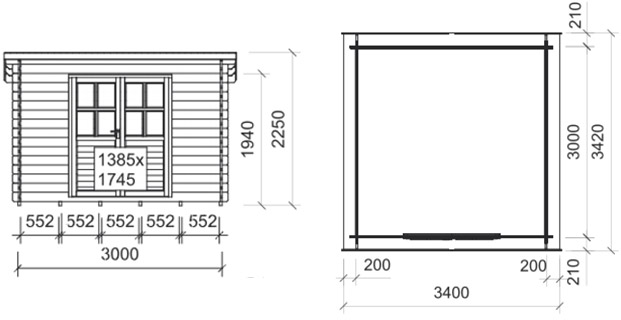 Dimensioni casetta top B