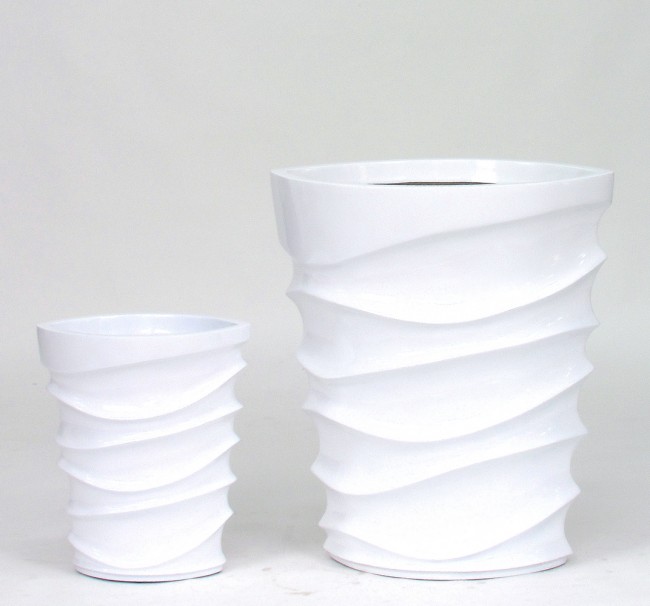 Vaso WAVE bianco lucido