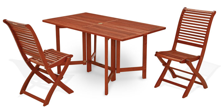 Set pranzo da giardino in legno PAPAVERO/MIMOSA