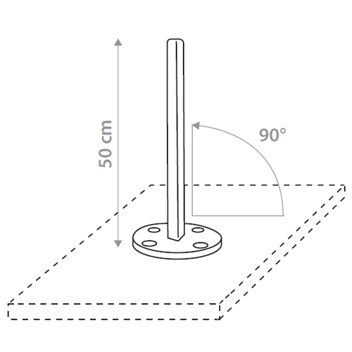 Base per ombrellone Paraflex Umbrosa, angolo 90Â°