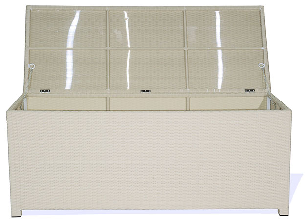Cassapanca in wicker color white