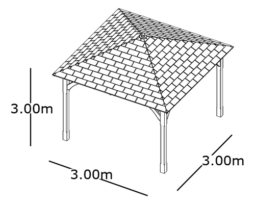 gazebo da giardino in legno canopy