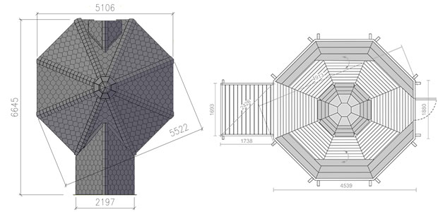 dimensioni casetta con barbecue GIUNO