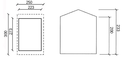 dimensioni casetta in legno