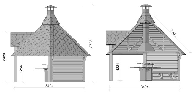 dimensioni casetta in legno Meti