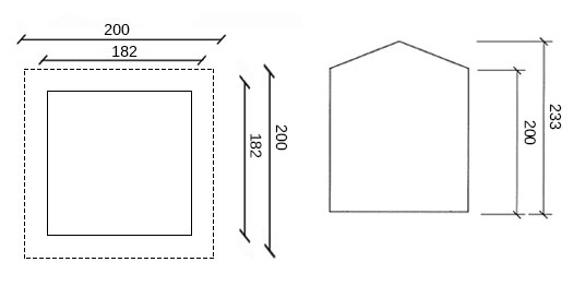 dimensioni casetta in legno