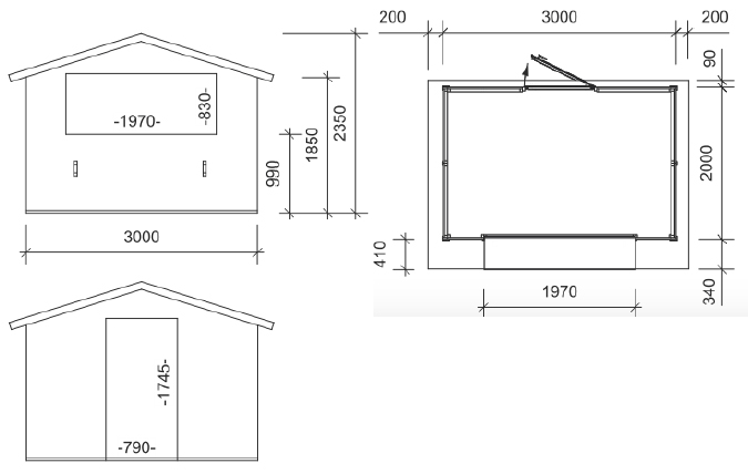 Dimensioni casetta in legno