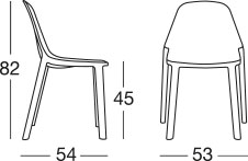 Dimensioni poltrona PIU' by Scab