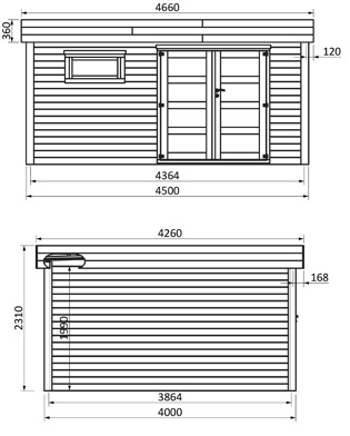 dimensioni casetta in legno evelyn