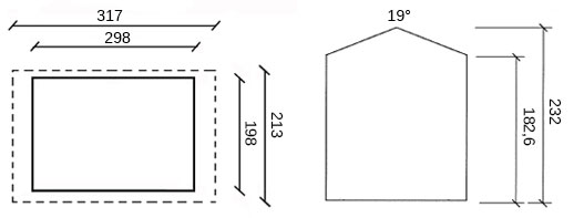 dimensioni casetta in legno flower