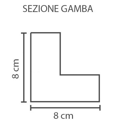 Gamba per tavoli in legno di keruing Regarden