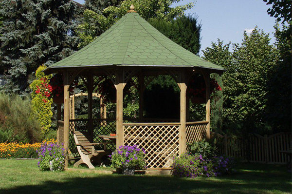 gazebo in legno da giardino