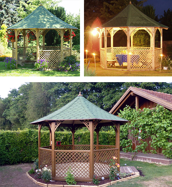 gazebo in legno da giardino wagner