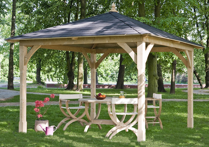 gazebo in legno da giardino