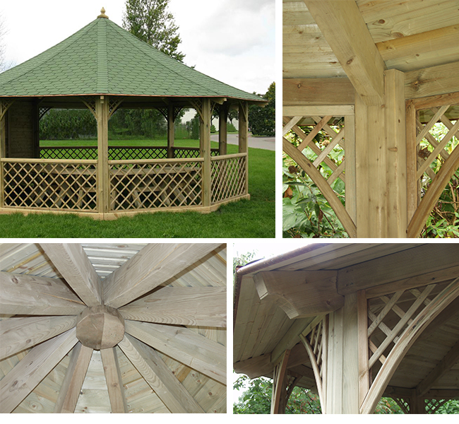 gazebo in legno da giardino wagner