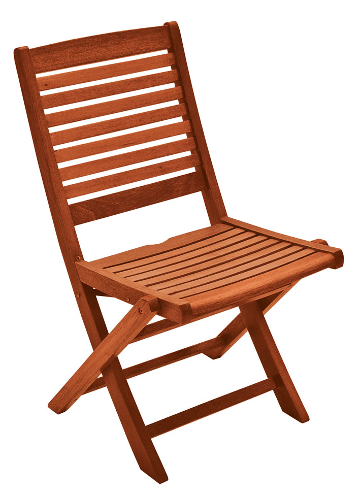 Sedia pieghevole in legno di keruing MARANTA, con o senza braccioli/sistema reclinabile