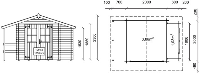 dimensioni casetta in legno margherita