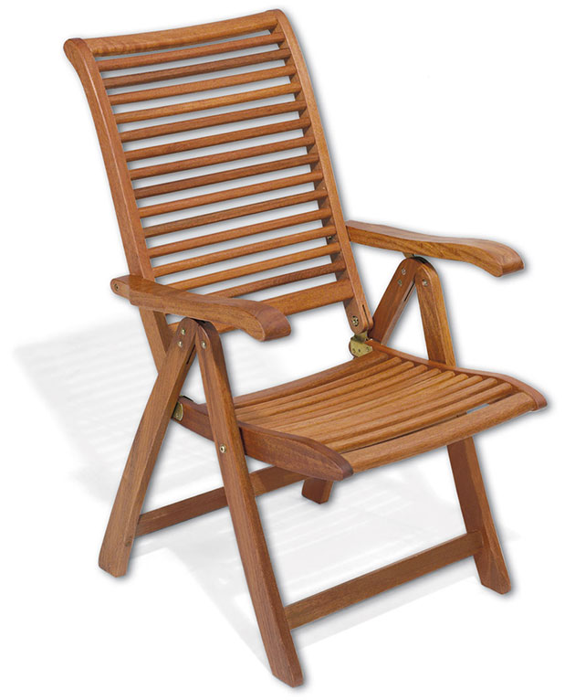 Poltrona pieghevole in legno di keruing MIMOSA