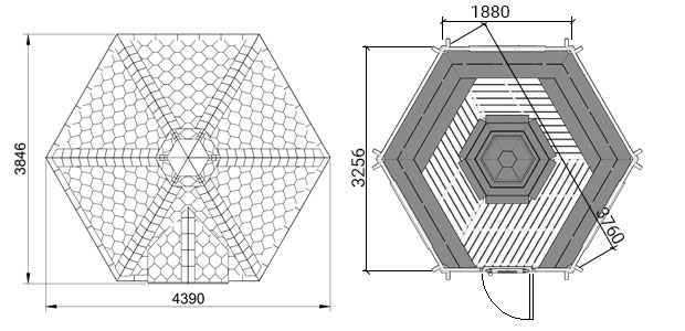 dimensioni casetta con barbecue aura