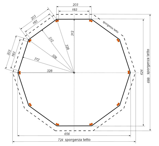 gazebo in legno wagner grande