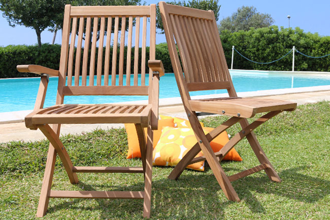 Seduta NAOMI in legno di teak