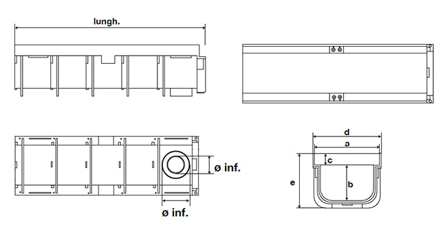 Disegno canalette pegasus short