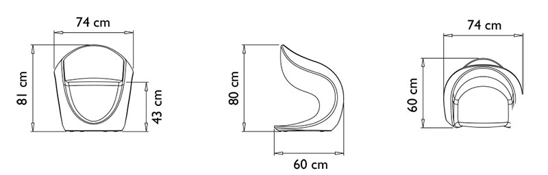 Dimensioni poltrona MISS PETRA by Myyour