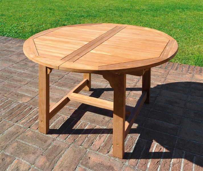 Tavolo Capraia Tondo Allungabile In Teak Arredo Giardinocom