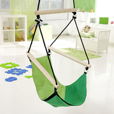 Poltrona sospesa KID'S SWINGER con struttura in legno