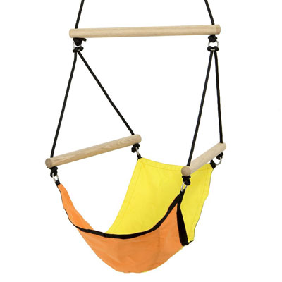 Poltrona sospesa KID'S SWINGER con struttura in legno