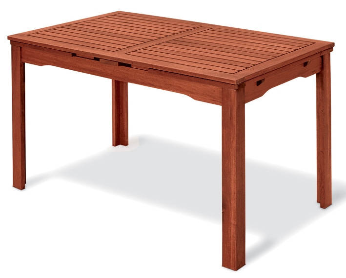 Tavolo da giardino in legno di keruing THUJA rettangolare, allungabile