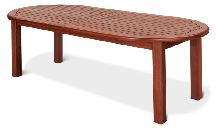 Tavolo da giardino in legno di keruing TUBEROSA, allungabile