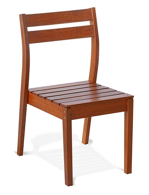 Sedia in legno keruing VIOLA, impilabile