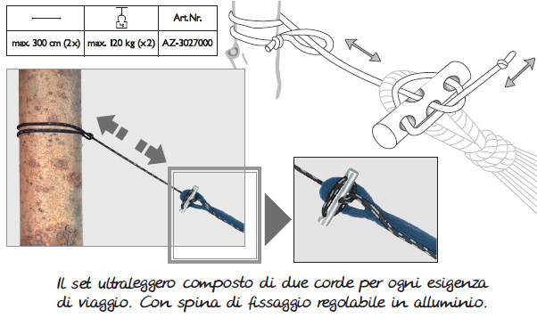 Corda per amache regolabile Microrope