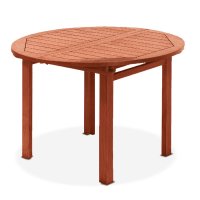Tavolo rotondo in legno di keruing AGAVE, allungabile 97/140 cm