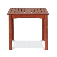 Tavolo quadrato in legno di keruing RIBES, 80x80 H72 cm