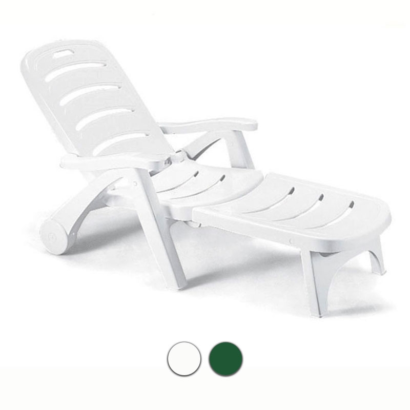 sdraio da giardino di plastica